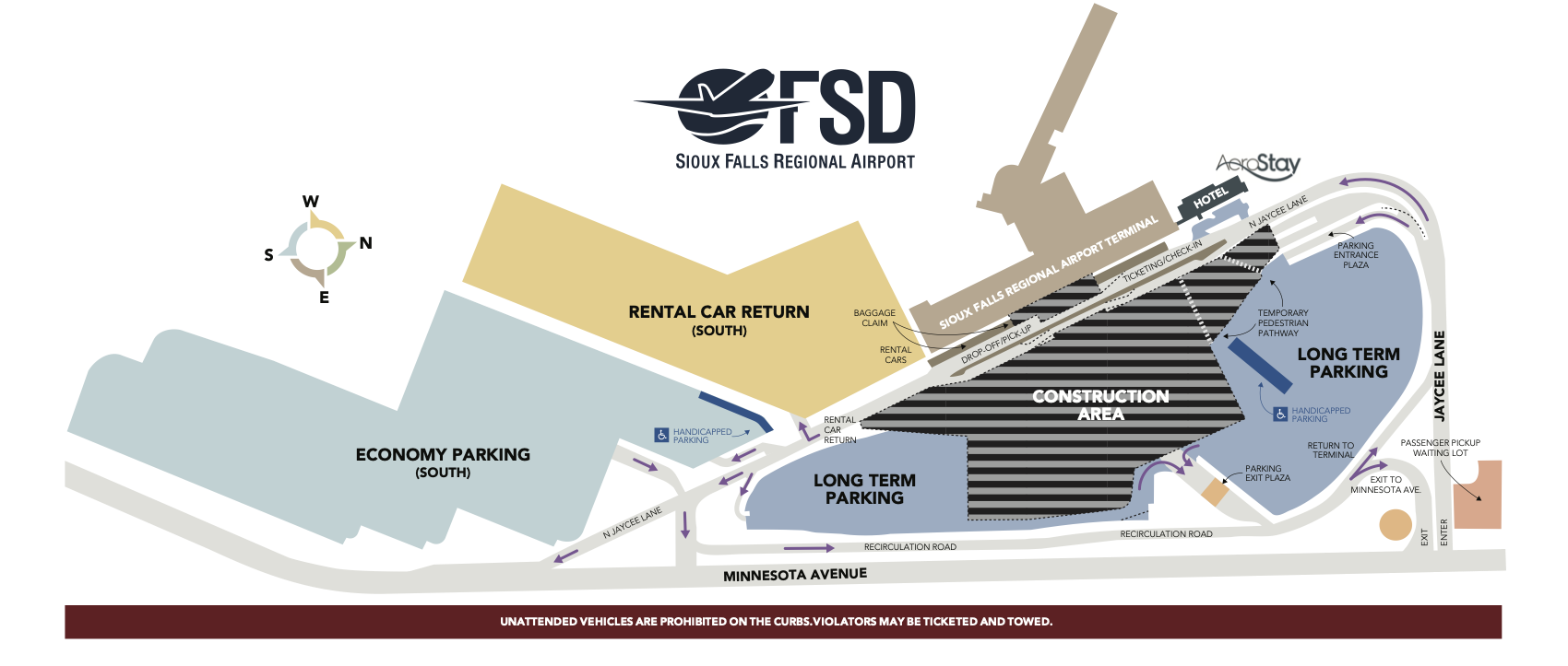 2023-05-30 FSD Airport Parking Map - Temp Construction DRAFT.2