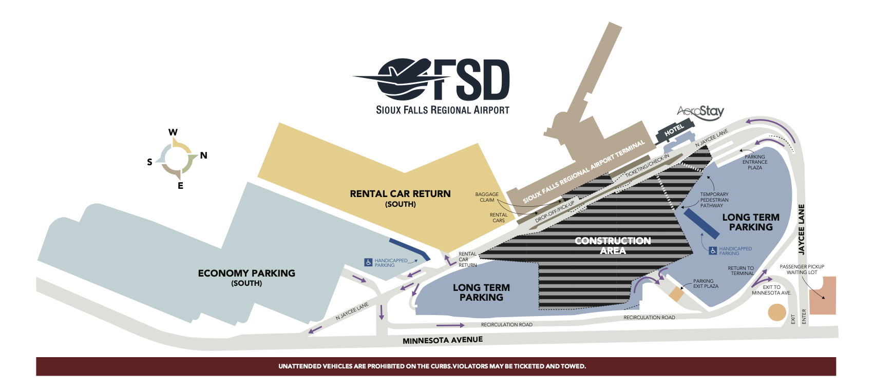 2023-05-30 FSD Airport Parking Map - Temp Construction DRAFT