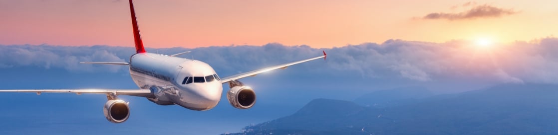 plane flying above sky